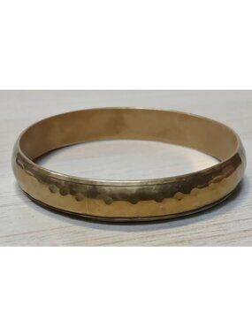 Womens Vintage Hammered Copper Bangle Bracelet